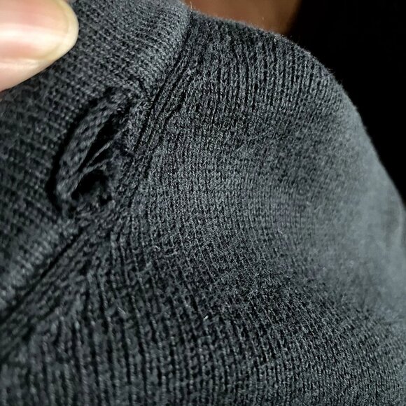 Eddie Bauer Crew Neck Sweater Mens Greay Black Winter Top Size Tall XL u - Picture 7 of 8